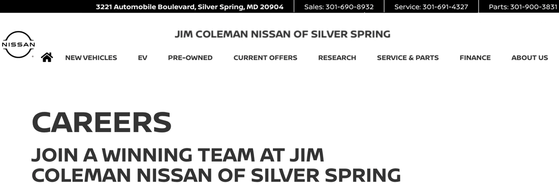 Jim Coleman Nissan of Silver Spring